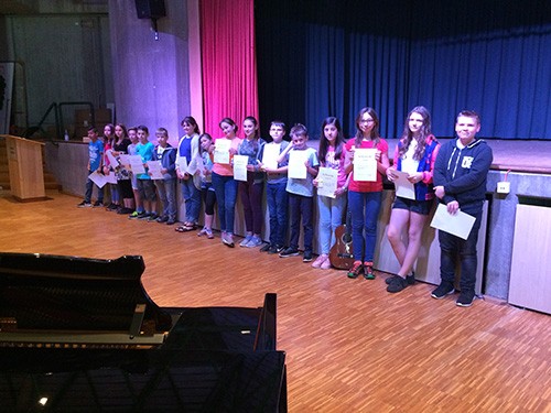 Geehrte Schülerinnen und Schüler aus dem 5. Jahrgang